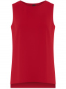 Топ прямого силуэта с круглым вырезом oodji для женщины (красный), 14911014/48728/4502N