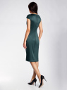 Платье-футляр с вырезом-лодочкой oodji для женщины (зеленый), 11902163-1/32700/6C00N