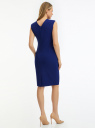 Платье приталенное без рукавов oodji для Женщины (синий) Платье приталенное без рукавов oodji для Женщины (синий), 14015038/49735/7500N