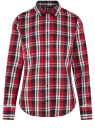 Рубашка базовая в клетку oodji для женщины (красный), 13L03002B/33081/2945C