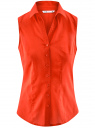 Рубашка базовая без рукавов oodji для женщины (красный), 11405063-6/45510/4500N