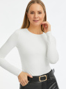 Футболка с длинным рукавом oodji для Женщины (белый) Футболка с длинным рукавом oodji для Женщины (белый), 24201027-1/45297/1201N