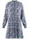 Платье принтованное из вискозы oodji для Женщины (синий), 11914011/50825/7952F