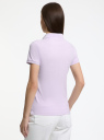 Поло базовое из ткани пике oodji для Женщины (фиолетовый), 19301001-1B/46161/8003N