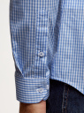 Рубашка extra slim в мелкую клетку oodji для мужчины (синий), 3B140003M/39767N/7012C