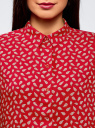 Блузка вискозная с короткими рукавами oodji для женщины (красный), 11411137-2B/26346/4543E