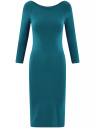 Платье облегающее с вырезом-лодочкой oodji для Женщина (синий), 14017001-6B/47420/6C00N