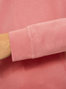 Свитшот хлопковый базовый oodji для женщины (розовый), 14808015-1B/47914/4B00N