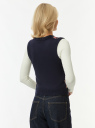 Жилет вязаный oodji для Женщины (синий), 64510010/49316/7933J