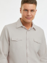 Рубашка хлопковая с нагрудными карманами oodji для мужчины (серый), 3L330012M/50929N/2000N