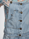 Комбинезон джинсовый на пуговицах oodji для женщины (синий), 13108003-1/42559/7000W