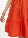 Платье ярусное с коротким рукавом oodji для Женщины (оранжевый), 11911058/51825/5500N