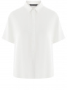 Блузка вискозная с короткими рукавами oodji для Женщина (белый), 11411137-4B/42540/1200N