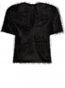 Блузка ворсистая с вырезом-капелькой на спине oodji для Женщины (черный), 14701049/46105/2900N