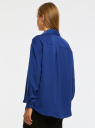 Блузка из струящейся ткани oodji для Женщина (синий), 11411240/40032/7501N