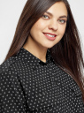 Блузка базовая из вискозы с нагрудными карманами oodji для Женщина (черный), 11411127B/26346/2912G