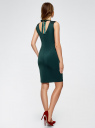 Платье с кружевной отделкой по горловине oodji для женщины (зеленый), 24015001/33038/6E00L