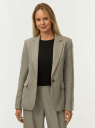 Жакет прямой из фактурной ткани oodji для Женщины (бежевый) Жакет прямой из фактурной ткани oodji для Женщины (бежевый), 21202105/52878/3300M
