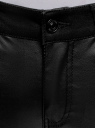 Джинсы байкерские со вставкой из искусственной кожи oodji для женщины (черный), 12106149/47015/2900W