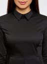 Блузка базовая с баской oodji для Женщины (черный), 11400444B/42083/2900N