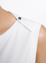 Платье из ткани пике oodji для женщины (белый), 14005074-1B/46149/1000N