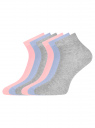 Комплект укороченных носков (6 пар) oodji для женщины (разноцветный), 57102418T6/47469/67