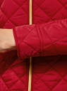 Куртка стеганая с воротником-стойкой oodji для Женщины (красный), 10204051/33744/4500N