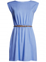 Платье вискозное без рукавов oodji для Женщины (синий), 11910073B/26346/7501N
