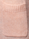 Кардиган без застежки с накладными карманами oodji для женщины (розовый), 63203131/48518/4000M