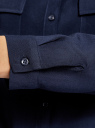 Блузка базовая из вискозы с нагрудными карманами oodji для женщины (синий), 11411127B/26346/7900N