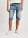 Шорты джинсовые с отворотами oodji для Мужчины (синий), 6L220018M-8/50618/7000W