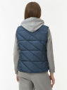 Жилет стеганый с капюшоном oodji для Женщины (синий) Жилет стеганый с капюшоном oodji для Женщины (синий), 19400016-3B/48931/7423B