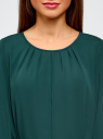 Платье из струящейся ткани с ремнем oodji для женщины (зеленый), 11911030/43414/6E00N