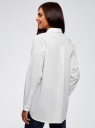 Рубашка свободного силуэта с декором oodji для женщины (белый), 13K11012/36217/1000N