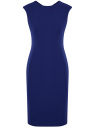 Платье приталенное без рукавов oodji для Женщины (синий) Платье приталенное без рукавов oodji для Женщины (синий), 14015038/49735/7500N