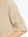 Джемпер меланжевый с рукавом "летучая мышь" oodji для Женщины (розовый), 63803057-1/43617/4B40X