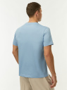 Футболка прямого силуэта из мерсеризованного хлопка oodji для Мужчины (синий), 5L641001I-2/51634/7000N