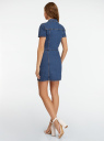 Платье джинсовое с коротким рукавом oodji для Женщины (синий), 12909070/50815/7500W