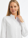 Рубашка хлопковая базовая oodji для женщины (белый), 13K03001-1B/14885/1000N