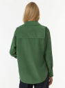 Рубашка вельветовая прямого силуэта oodji для Женщины (зеленый) Рубашка вельветовая прямого силуэта oodji для Женщины (зеленый), 13L11044/49391/6900N
