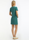 Платье трикотажное свободного силуэта oodji для Женщины (зеленый), 14000162B/47481/6900N