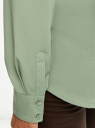 Блузка прямого силуэта с нагрудным карманом oodji для женщины (зеленый), 11411134-1B/46123/6204N