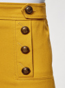 Юбка прямая с декоративными пуговицами oodji для женщины (желтый), 21600305/46430/5700N
