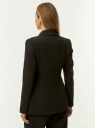 Жакет приталенный на пуговице oodji для Женщины (черный), 21200286/51707/2900N