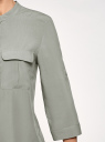 Блузка вискозная с нагрудными карманами oodji для Женщина (серый), 11403225-7B/42540/2300N