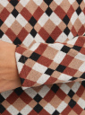 Джемпер укороченный с жаккардовым принтом oodji для Женщины (коричневый), 14801090/51068/1235R