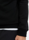 Свитшот с принтом из ткани с начесом oodji для Мужчины (черный), 5L113001I-12/19014N/2929P