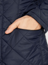 Куртка стеганая с воротником-стойкой и отделкой из искусственной кожи oodji для Мужчины (синий), 1L111017M/34210N/7900N