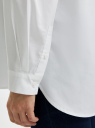 Рубашка хлопковая с длинным рукавом oodji для Женщина (белый), 13K11041/51102/1000N