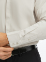 Рубашка классическая из фактурной ткани oodji для Мужчина (бежевый), 3B110017M-6/50615N/2000N